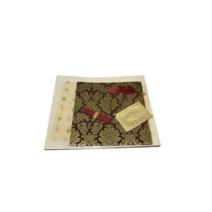 VTG Victoria's Secret Gift Box Wrapping Tissue Paper Tassel Ribbon Gold NEW NOS